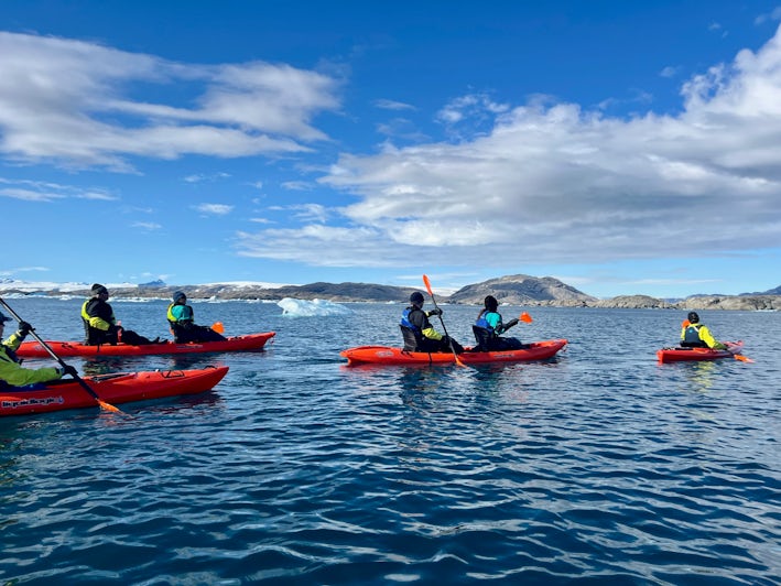 Kayaking among the icebergs in Greenland with Scenic Eclipse II (Photo/Chris Gray Faust)