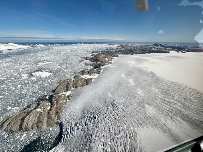 View of the Greenland ice cap from the helicopter on Scenic Eclipse II (Photo/Chris Gray Faust)