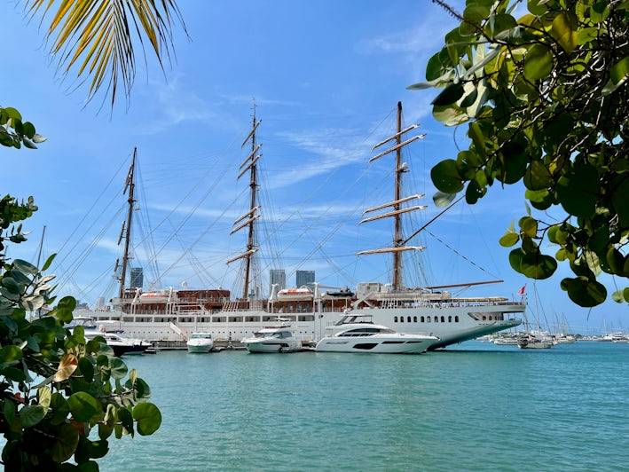 Sea Cloud Spirit docked in Cartagena (Photo: Chris Gray Faust)