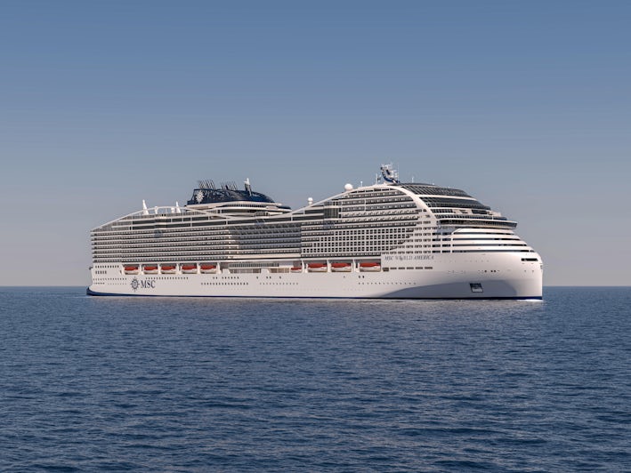 A rendering of MSC World America cruise ship exterior. (Photo: MSC Cruises)