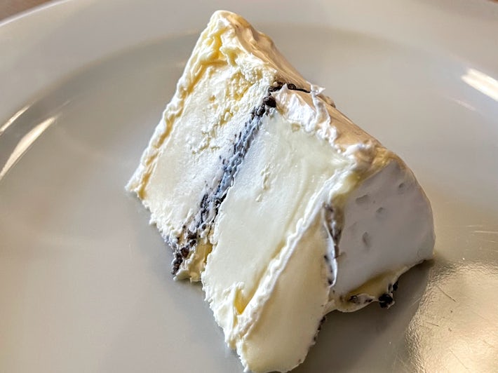 A double-cream truffle-layered cheesecake on a Viking River Cruises excursion