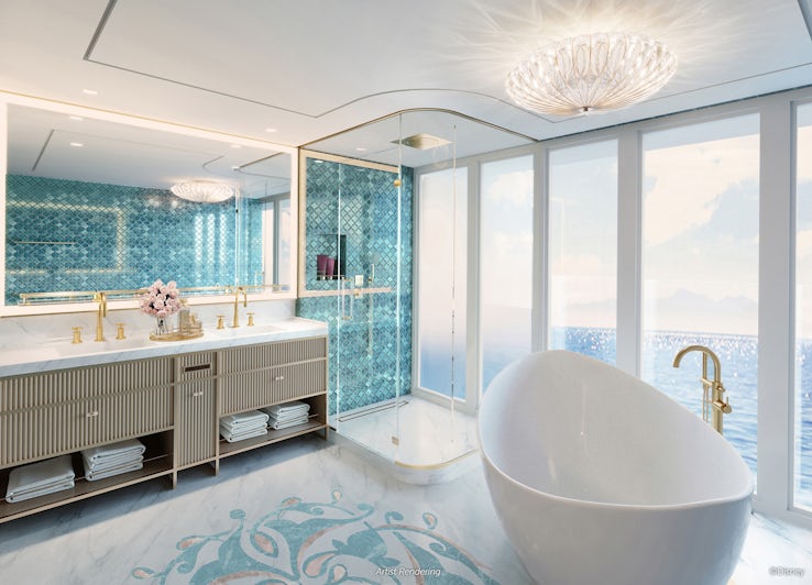 Bathroom in Raja Royal Suite on Disney Treasure (Photo: Disney Cruise Line)