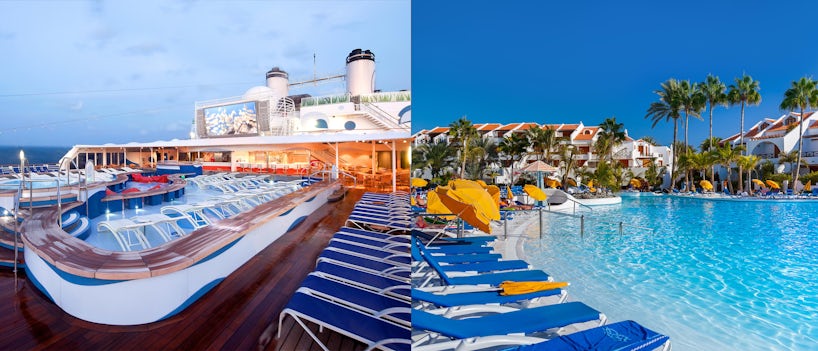 Cruise Versus All Inclusive Resort: Which Is the Better Deal?  (Photos: Holland America Line; Tatiana Popova/Shutterstock)