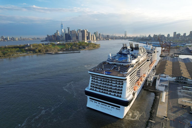 MSC Meraviglia at the Brooklyn Cruise Terminal (Photo/MSC Cruises) 