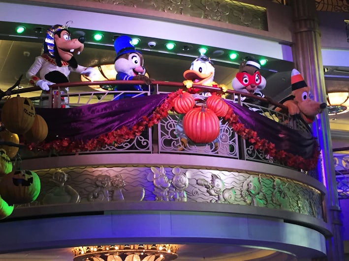 Disney characters in costume for Halloween onboard Disney Fantasy (Photo: CC Help Jenn/Cruise Critic Forums)