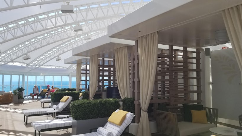 The Sanctuary onboard Sky Princess has seven cabanas for rent, plus one that comes with alfresco spa services (Photo: Colleen McDaniel/Cruise Critic)