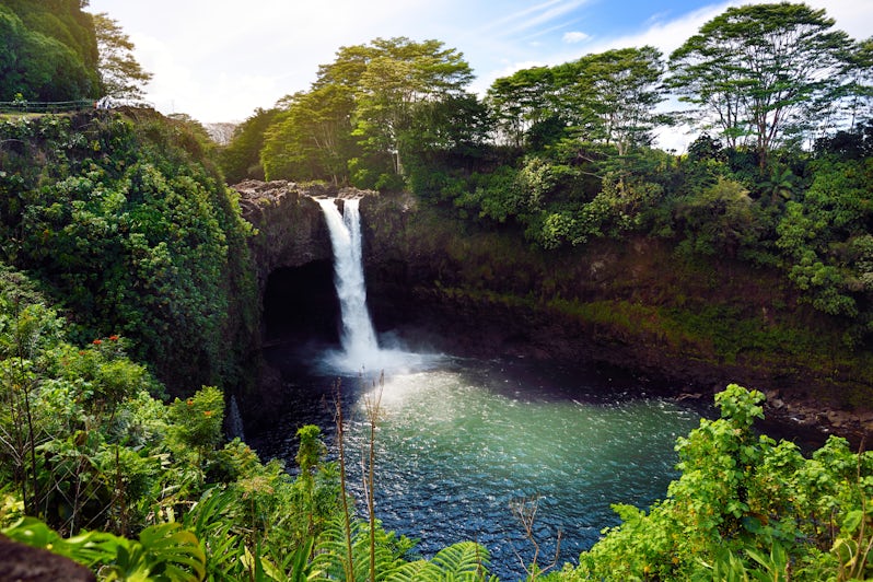 A waterfall in Hilo Hawaii