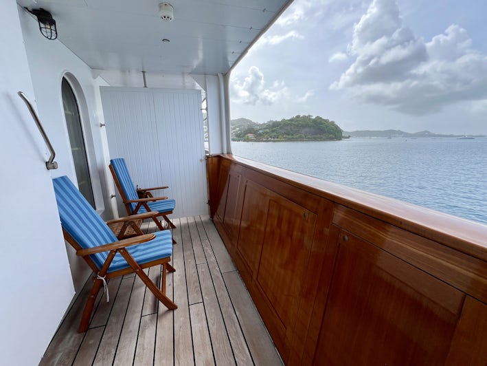 Balcony for junior suites on Sea Cloud Spirit (Photo: Chris Gray Faust)