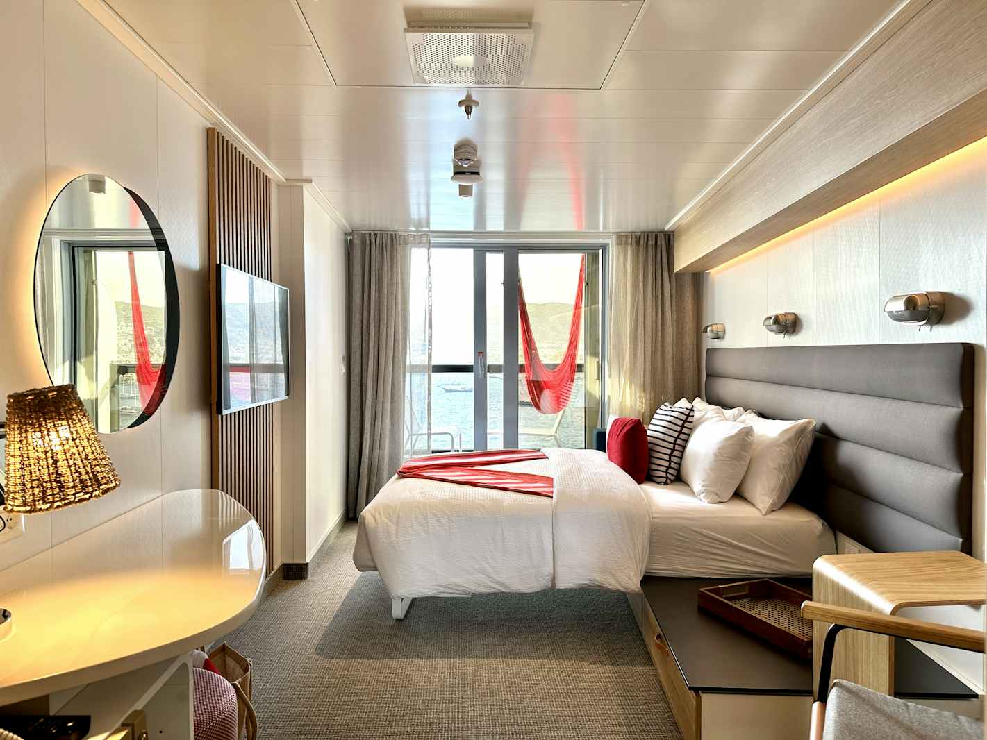 The Sea Terrace Room on Virgin Voyages' Resilient Lady (Photo: Kyle Valenta/Cruise Critic)