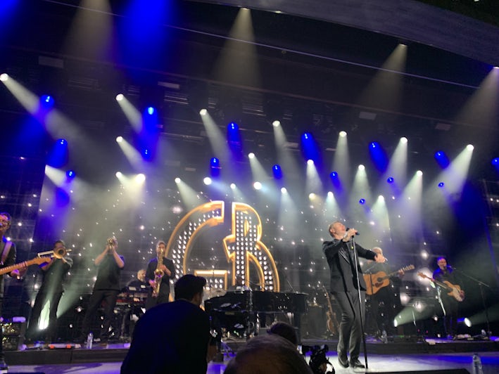 Gary Barlow performs a special one-off concert in aid of charity onboard Iona