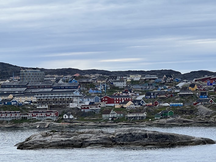 View of Ilulissat coming in from the water in Greenland (Photo/Chris Gray Faust)