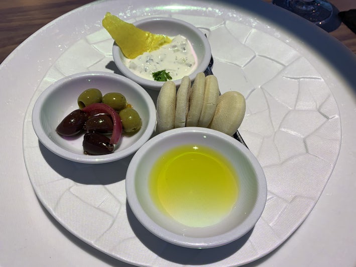 Greek mezze is the first dish served as part of 360: An Extraordinary Experience (Image: Adam Coulter)
