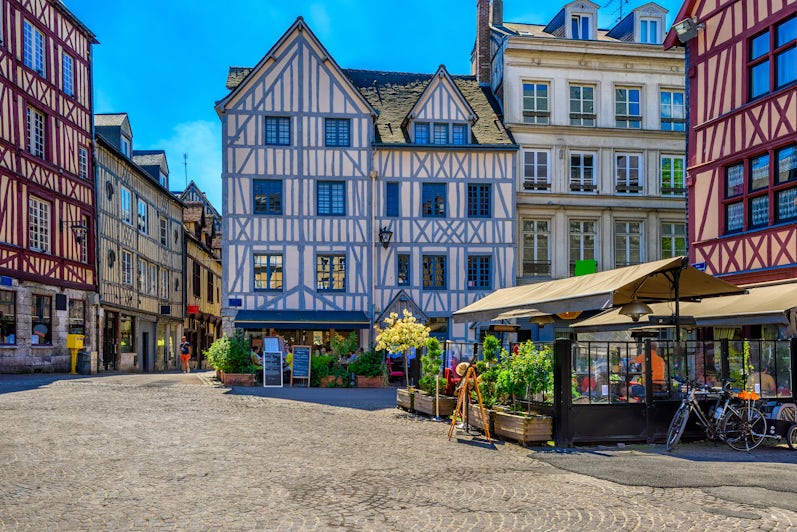 Cozy street with timber framing houses in Rouen, Normandy, France (Photo: Catarina Belova/Shutterstock)