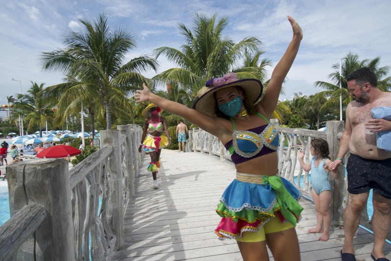 Dancer at  Perfect Day at  CocoCay (Photo/Kyle Valenta)