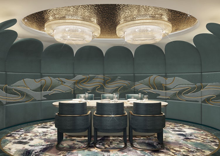 The private dining room in Le Voyage by Daniel Boulud on Celebrity Ascent