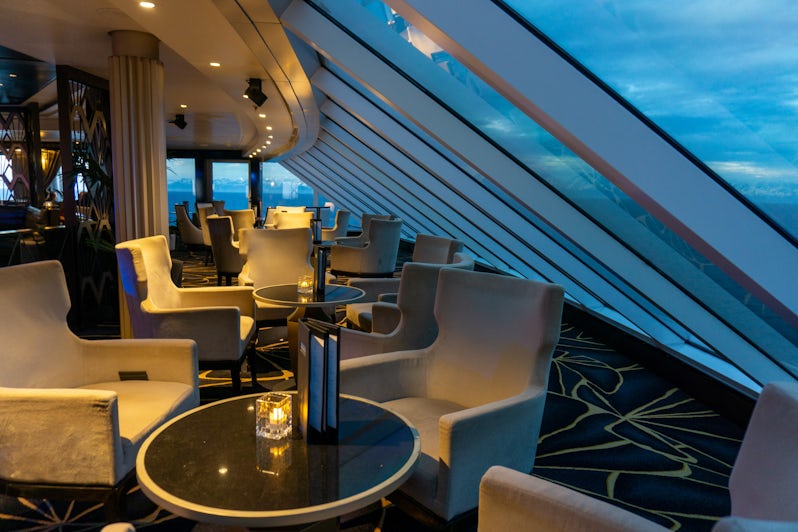 The Observation Lounge on Deck 11 is the place to be for scenic Alaska cruising (Photo: Aaron Saunders)