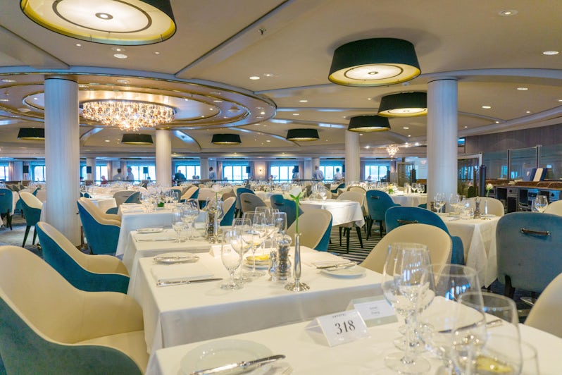 The Waterside Restaurant, on Deck 5, is Crystal Symphony's main dining room (Photo: Aaron Saunders)
