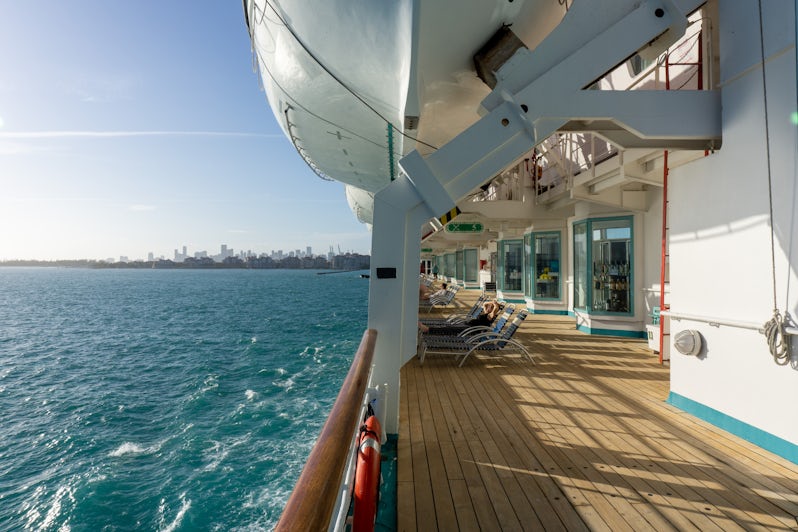 Viewing sailaway from the Promenade Deck (Photo: Aaron Saunders)