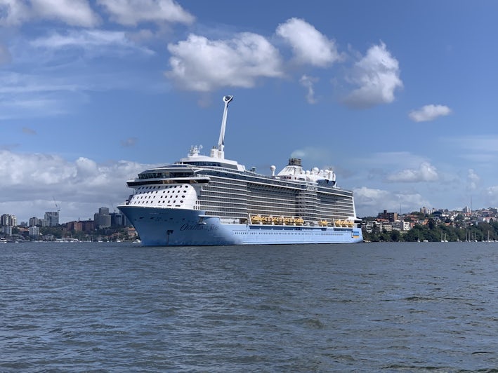 Ovation of the Seas at Athol Buoy in Sydney Harbour (Photo: Louise Goldsbury)