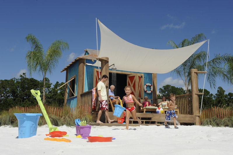 Private cabana on Castaway Cay, Disney's private island (Photo: Kent Phillips/Disney Cruise Line)