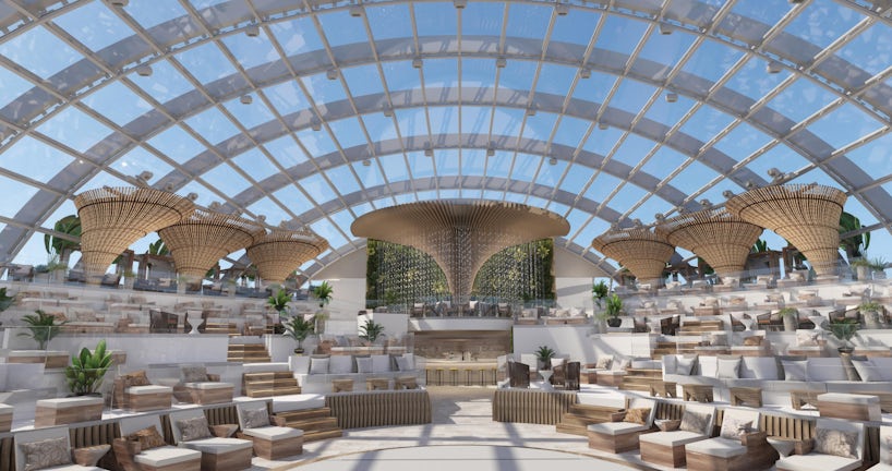 A render of the Dome during the day on Princess Cruises new ship Sun Princess (Princess Cruises)