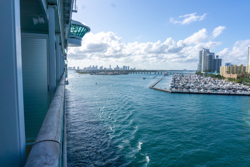 Departing Miami aboard Freedom of the Seas (Photo: Aaron Saunders)