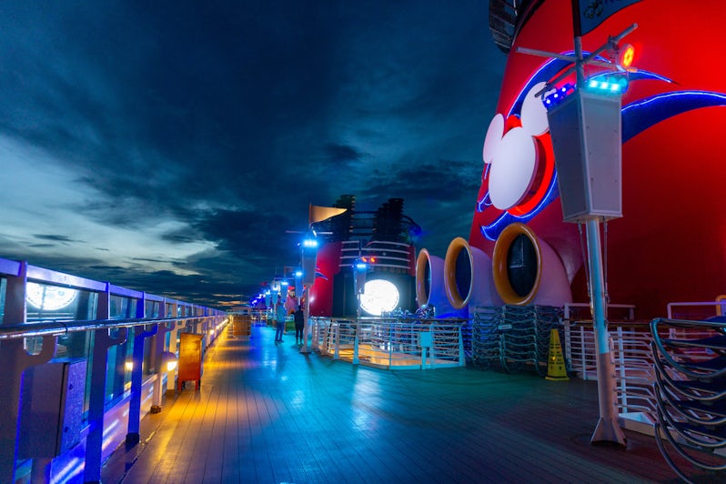 Sailing the Inside Passage at night aboard Disney Wonder (Photo: Aaron Saunders)