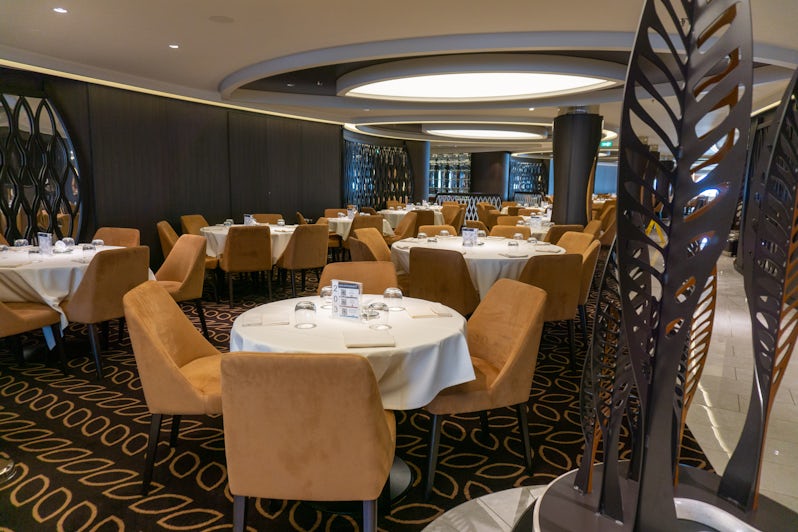 Dining is broken up into several smaller dining rooms aboard MSC World Europa (Photo: Aaron Saunders)