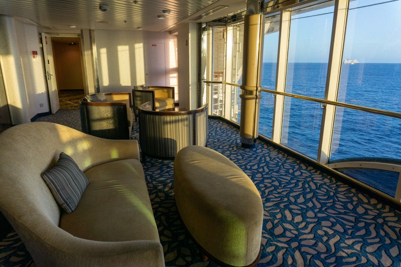 Watching sailaway from a quiet lounge or window-filled space can be rewarding, too. (Photo: Aaron Saunders)