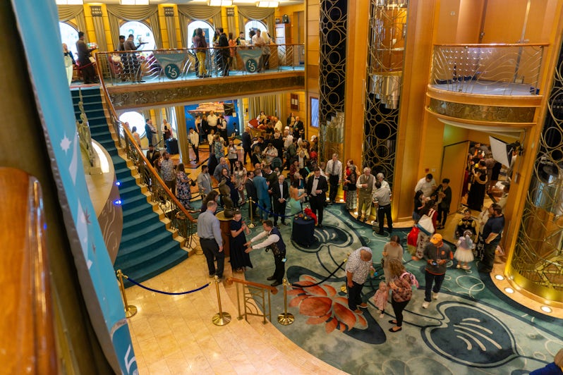 Parties in Disney Wonder's atrium were a nightly occurence (Photo: Aaron Saunders)