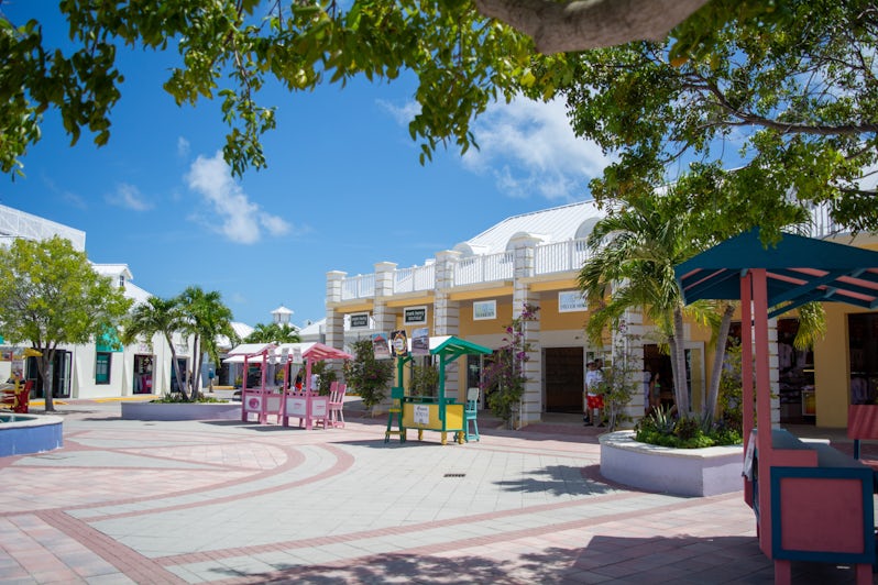 The main plaza in Grand Turk offers retail therapy (Photo: Aaron Saunders)
