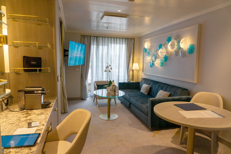 The living area of the new Sapphire Veranda Suites offers plenty of room to spread out (Photo: Aaron Saunders)