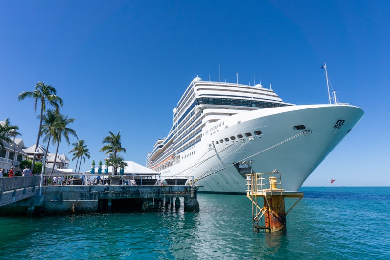 MSC Magnifica alongside in Key West, Forida (Photo: Aaron Saunders)
