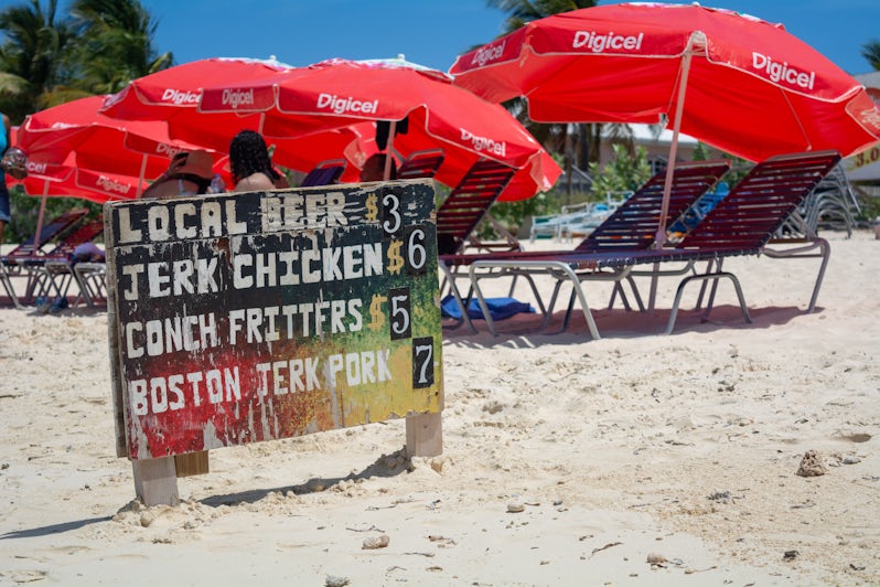 Local specialties are available beachside in Grand Turk (Photo: Aaron Saunders)