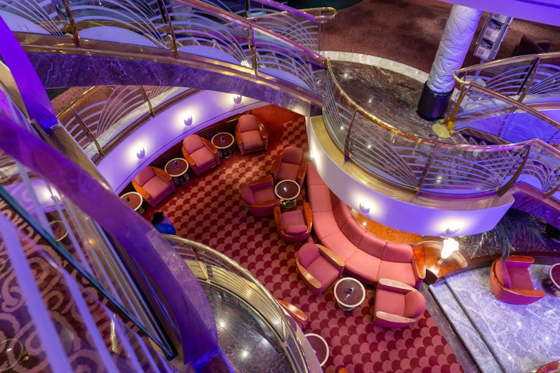Looking down from the upper reaches of MSC Magnifica's atrium (Photo: Aaron Saunders)