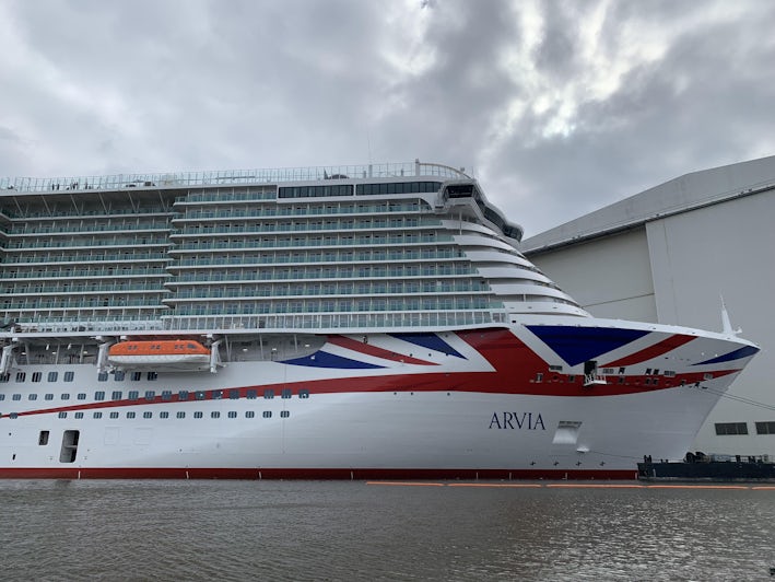 P&O Cruises Arvia at the Meyer Werft shipyard in Papenburg (Photo by Adam Coulter)