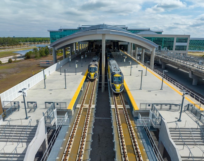 External view of Brightline's Orlando Station in Orlando International Airport (Photo: Brightline)