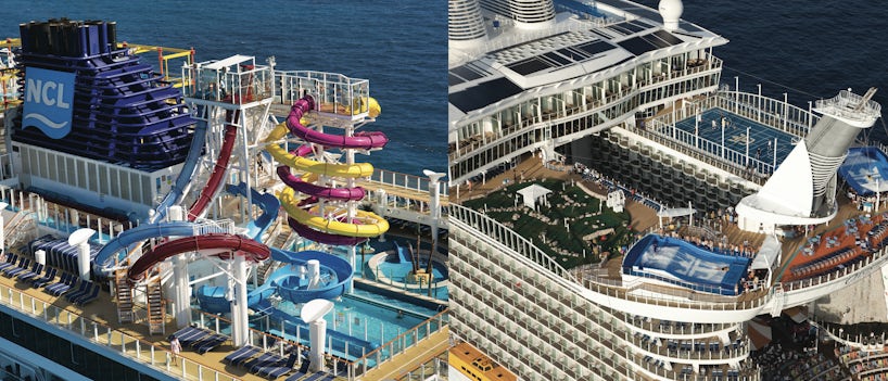 Norwegian Cruise Line vs. Royal Caribbean International (Photo: Norwegian Cruise Line/Royal Caribbean International)