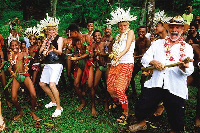 Cruise visitors at the Alotau Cultural Festival in Papua New Guinea
