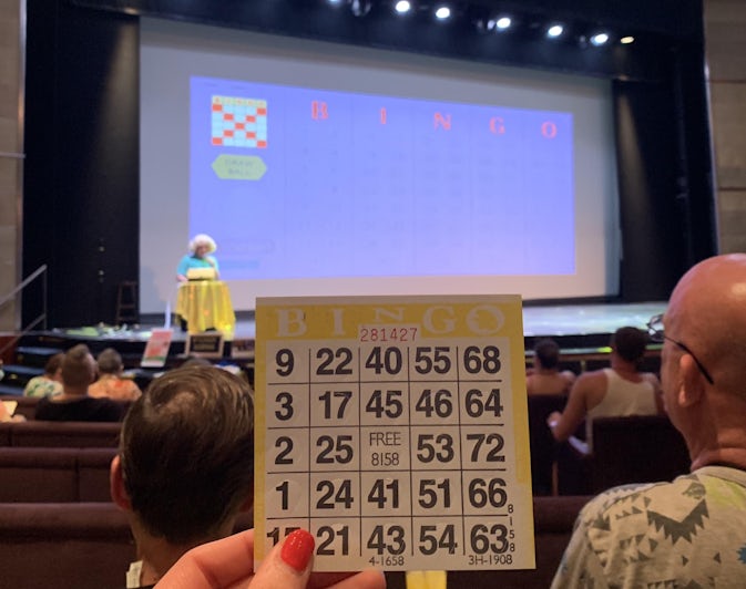 Bingo Card during Golden Fans at Sea (Photo: Marilyn Borth)
