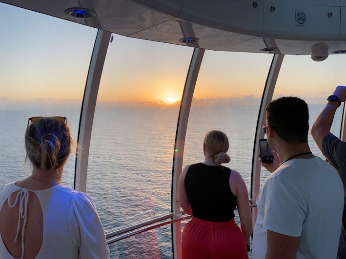 Passengers enjoying the sunset on Quantum of the Seas North Star  (Photo: Tiana Templeman)