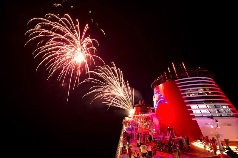 Fireworks at  Sea on Disney Cruise Line (Photo/Gregg Norman at Disney Cruise Line) 