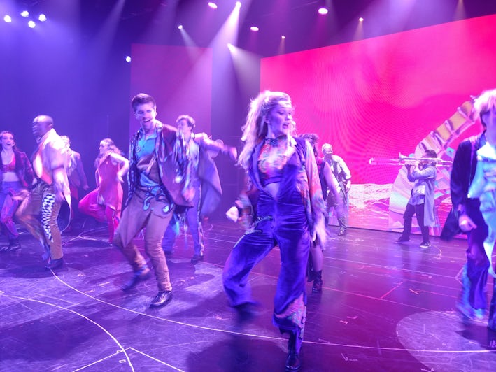 Dancers performing Rock Revolution, a new show on Carnival Panorama