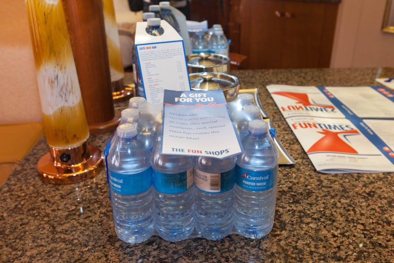 The water package you can purchase for your cabin (Photo: Cruise Critic)