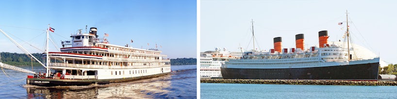 The Delta Queen & Queen Mary (Photo: Joseph Sohm & Philip Pilosian/Shutterstock)