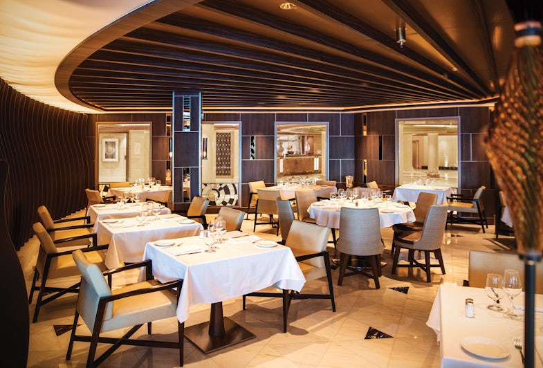 Sabatini's restaurant on Sky Princess with tables and chairs