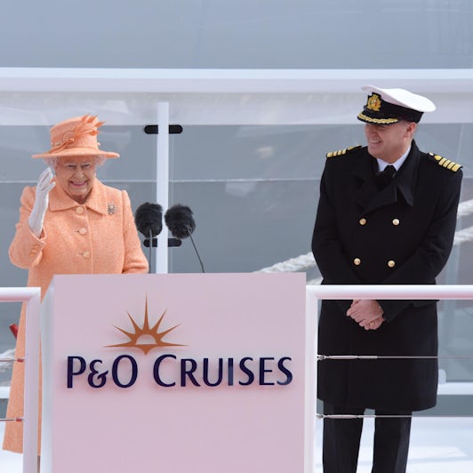 HM The Queen christens P&O Cruises Britannia
