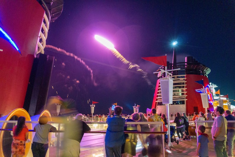Fireworks on Disney Wonder (Photo/Aaron Saunders)