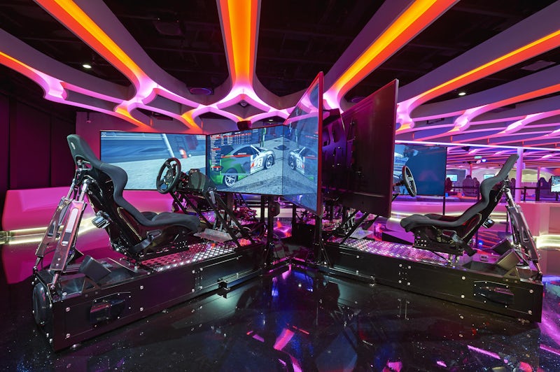 Car Simulator in The Galaxy Pavilion (Photo: Norwegian Cruise Line)