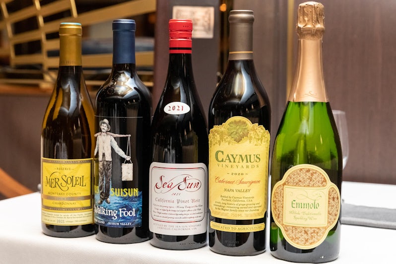 Caymus wines that will be served at the Caymus Vineyards Winemaker Dinner on Princess ships (Photo/Princess Cruises)